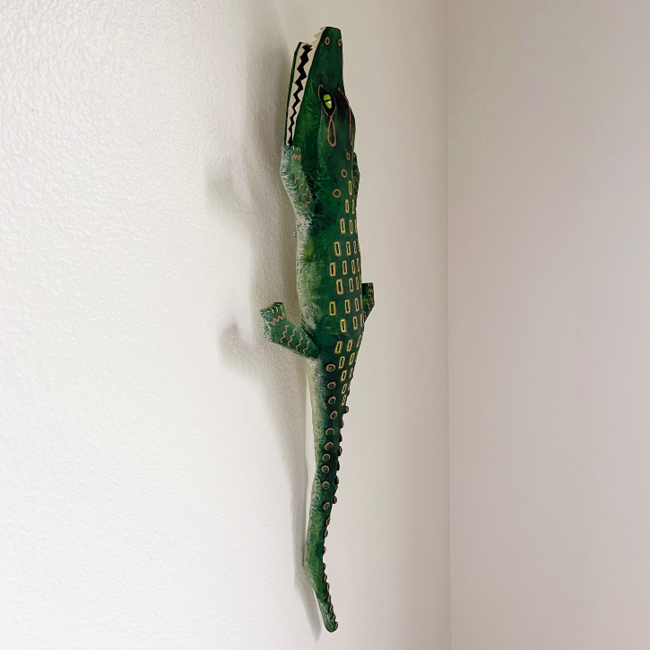 Paper Mache Alligator, Left Side View