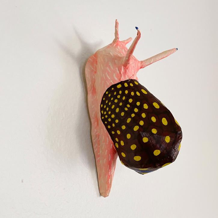 Paper Mache Garden Snail, Left View