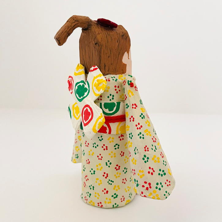 Mariya, Paper Mache Gril in Kimono, Back View