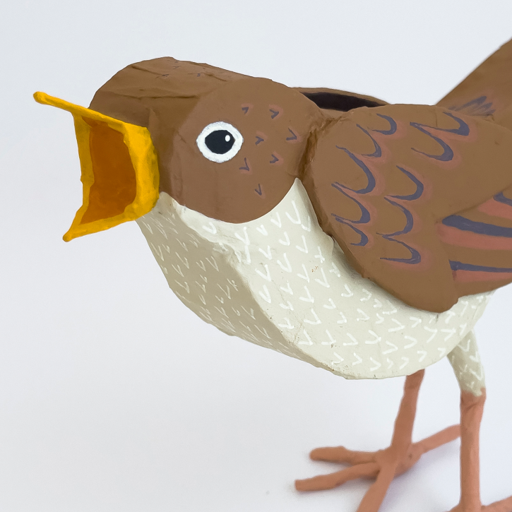 Paper Mache Nightingale, Detail